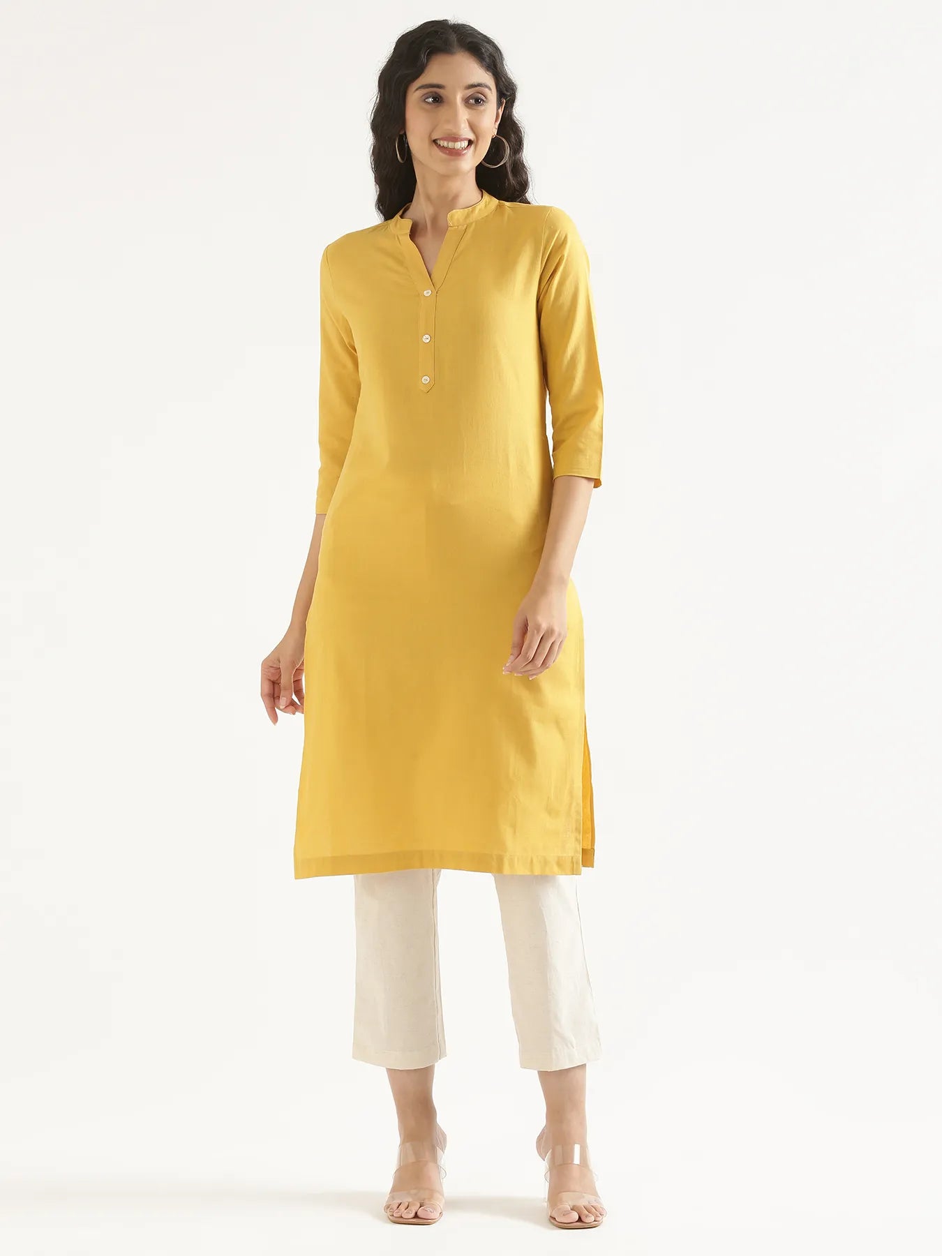 Pick Any 4 Women Airy Linen Long Kurta
