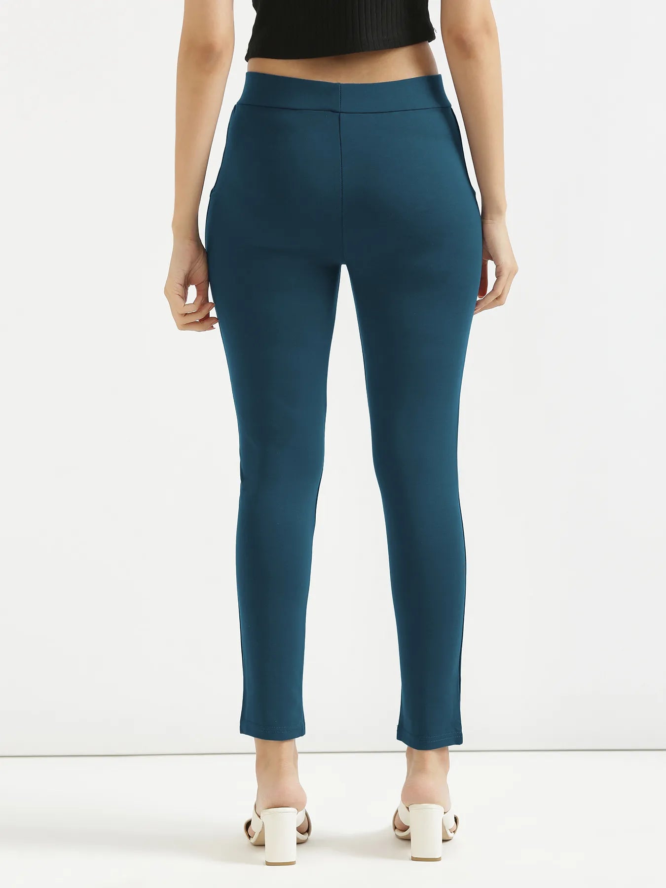 Women Royal Blue 4-Way Stretchable Pants