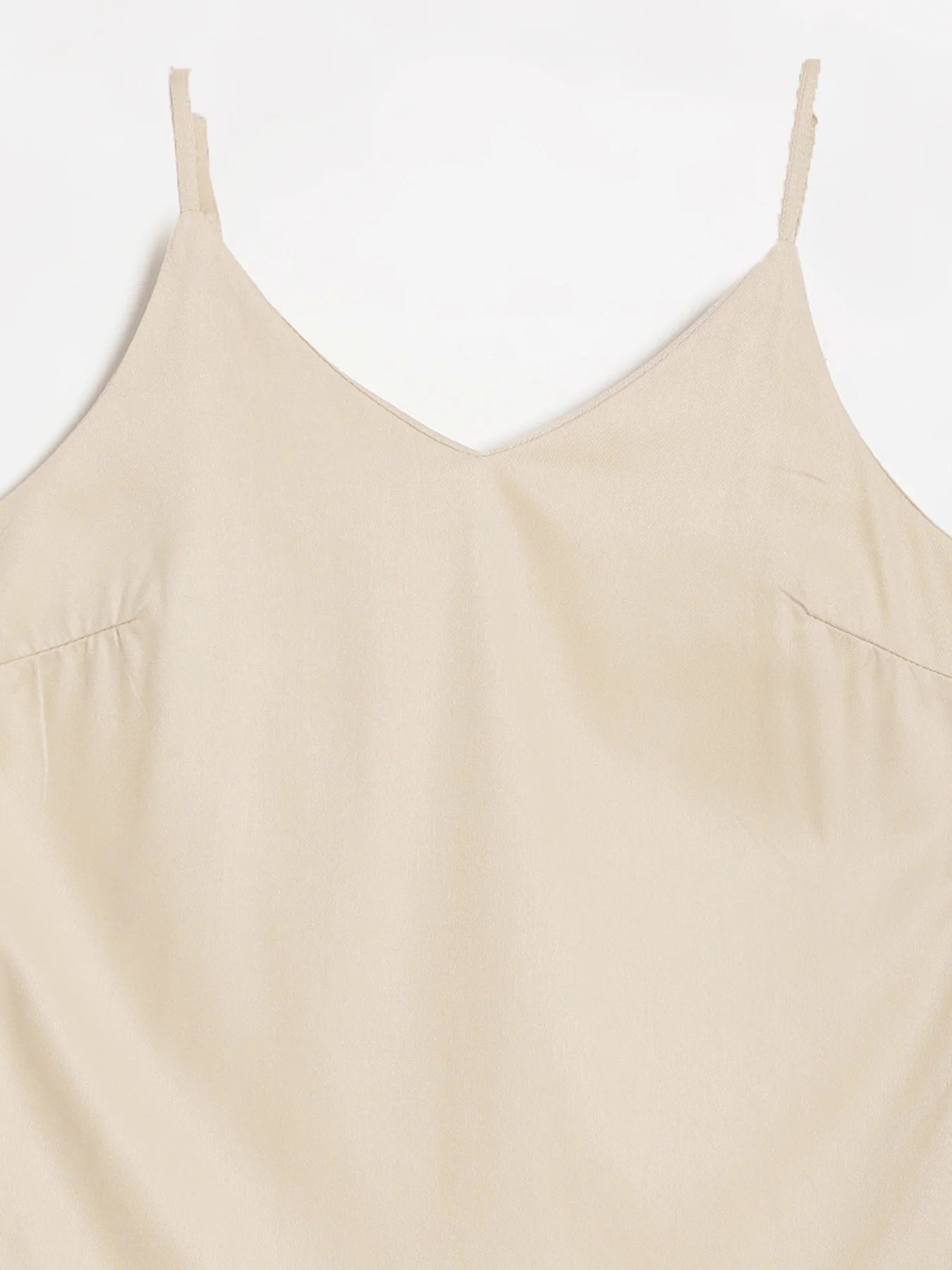 Women Beige Flowy Camisole Top
