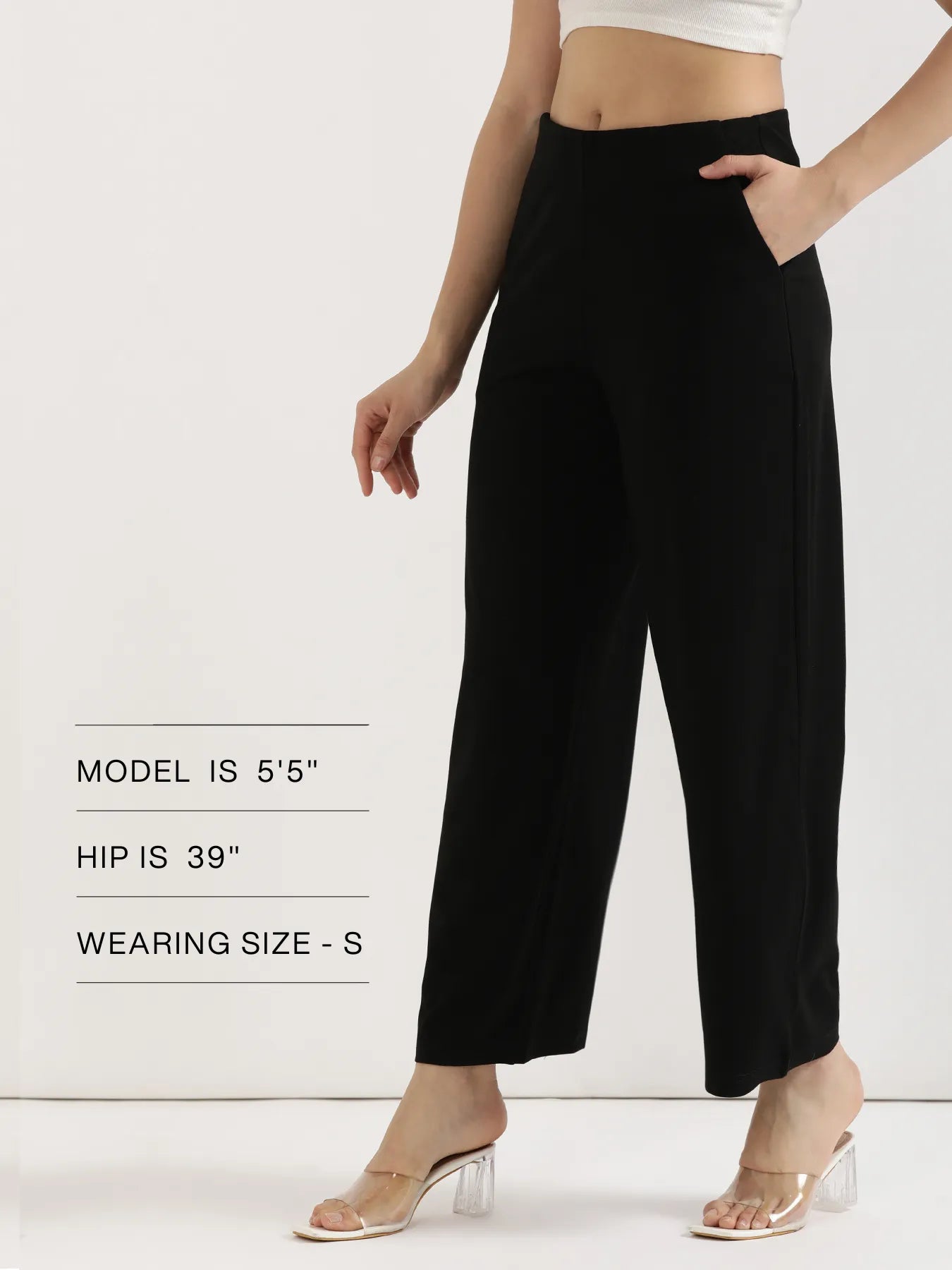 Women Black Wide Leg Pants
