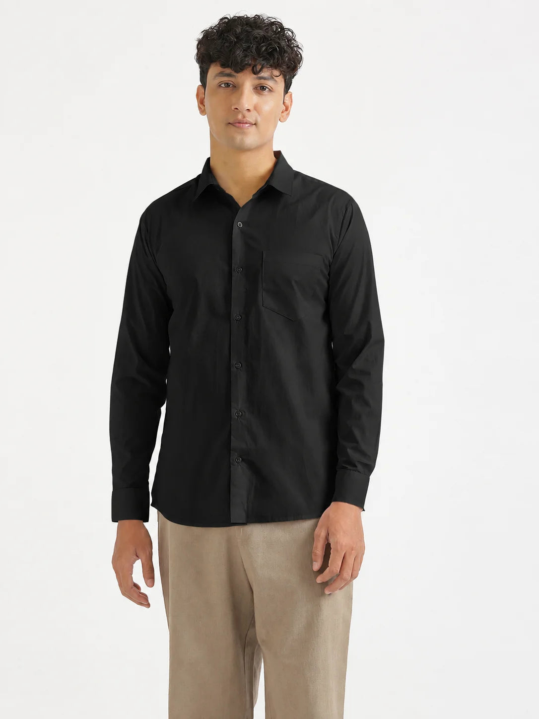 Men Black Better Cotton Everyday Shirt