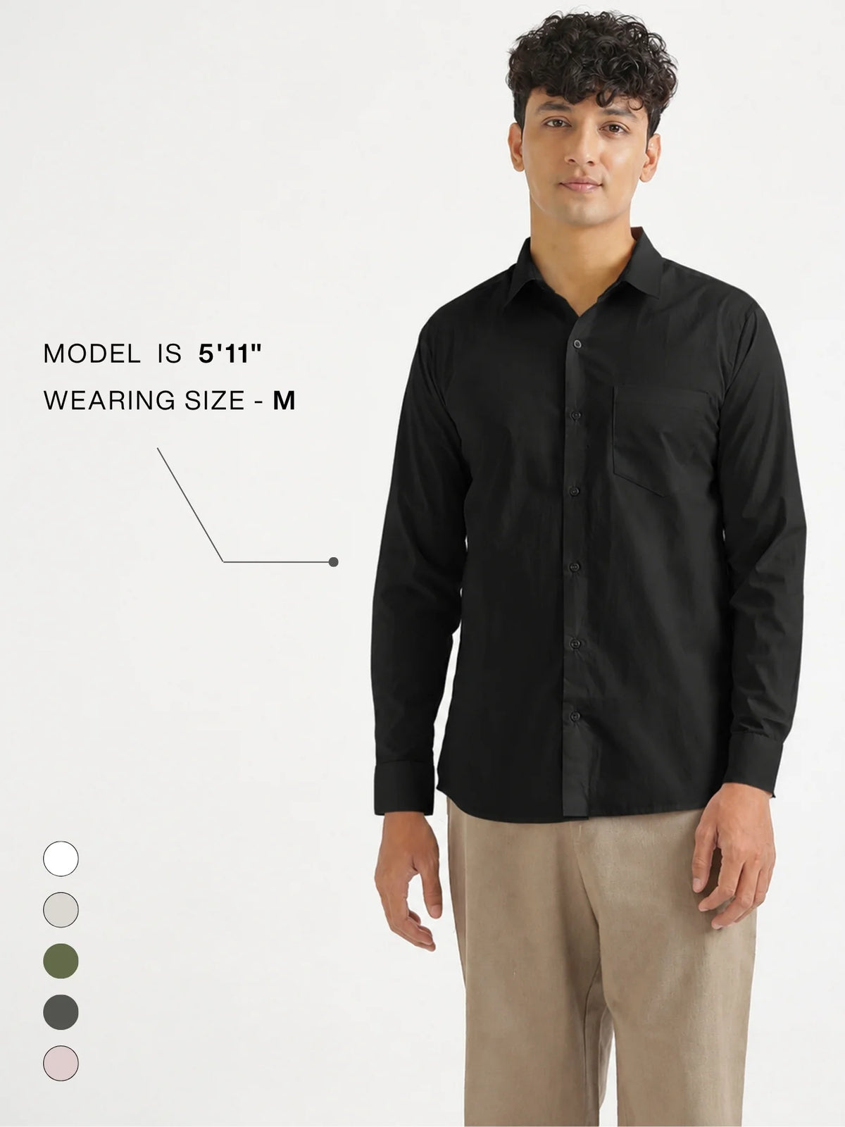 Men Black Better Cotton Everyday Shirt