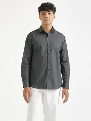 Men Dark Grey Better Cotton Everyday Shirt