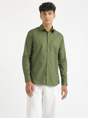 Men Forest Green Better Cotton Everyday Shirt