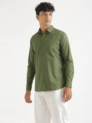 Men Forest Green Better Cotton Everyday Shirt