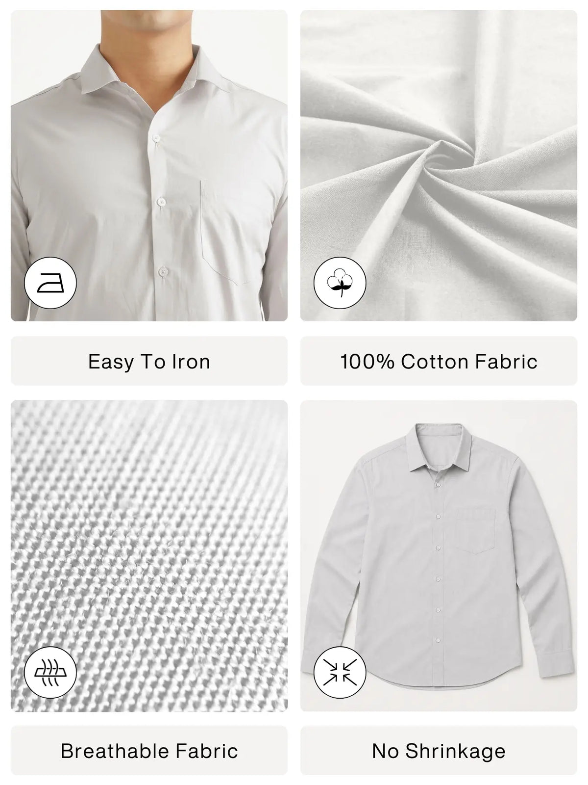 Men Grey Better Cotton Everyday Shirt