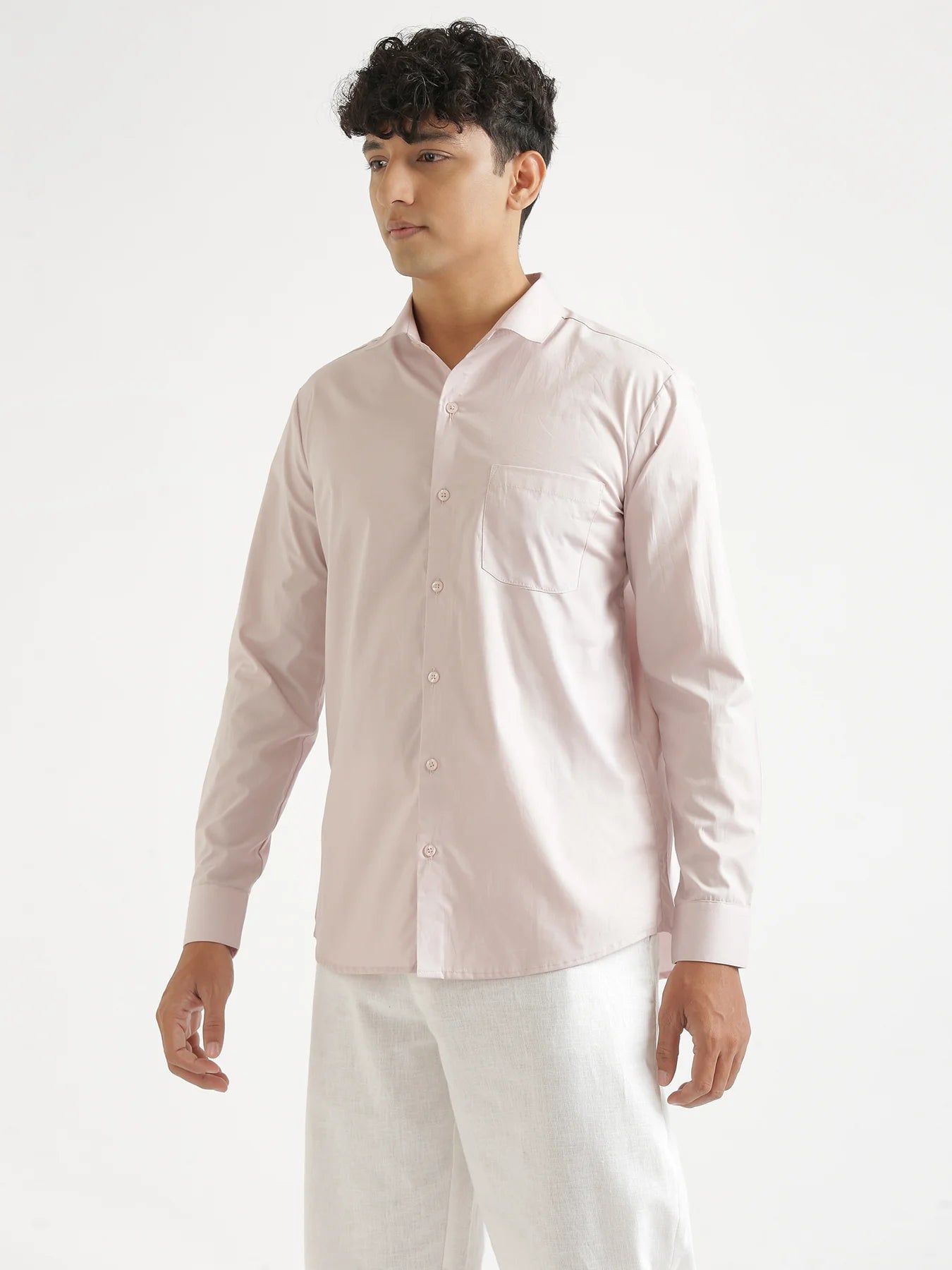 Men Mauve Pink Better Cotton Everyday Shirt