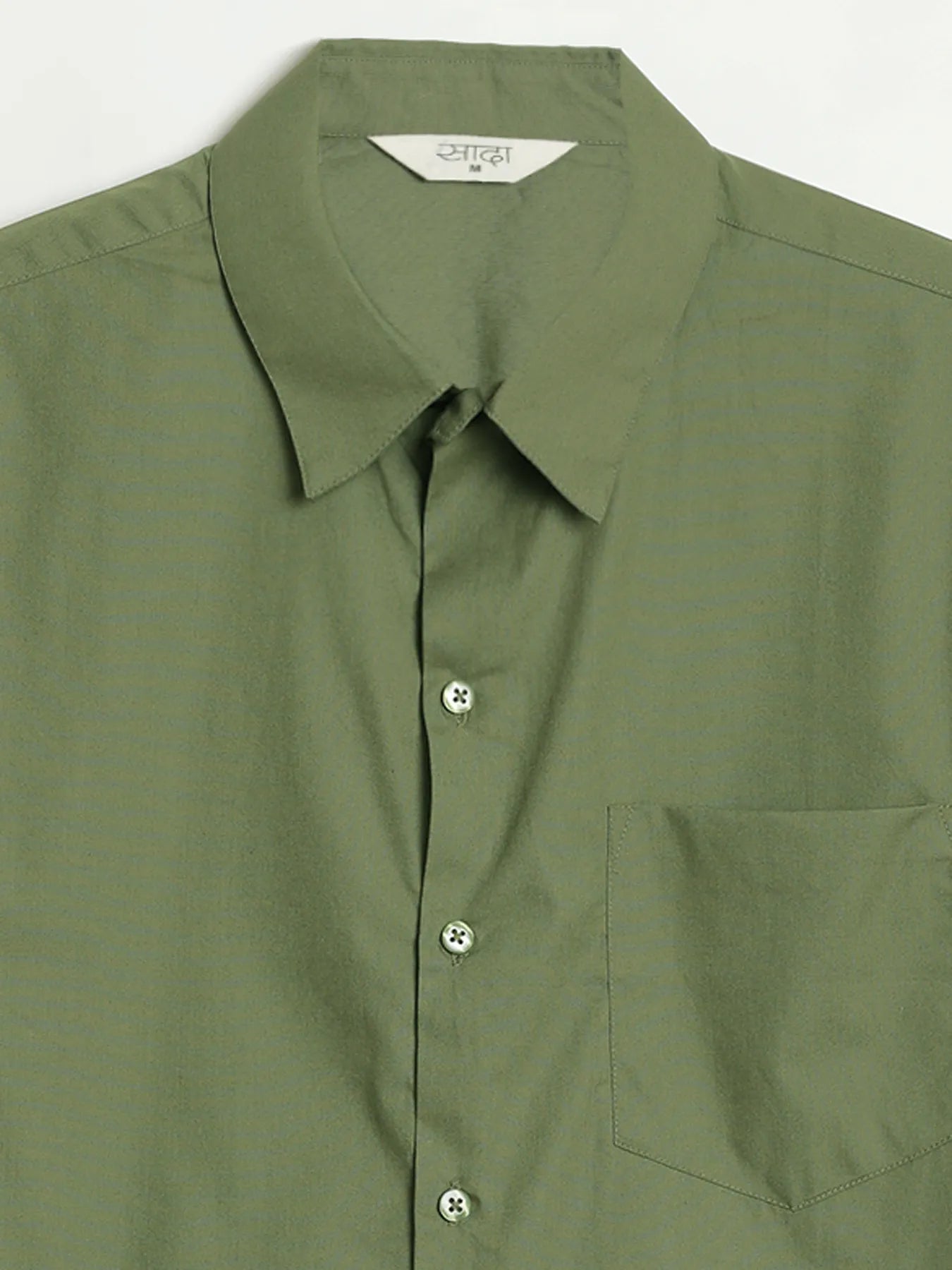 Men Forest Green Better Cotton Half Sleeve Shirt