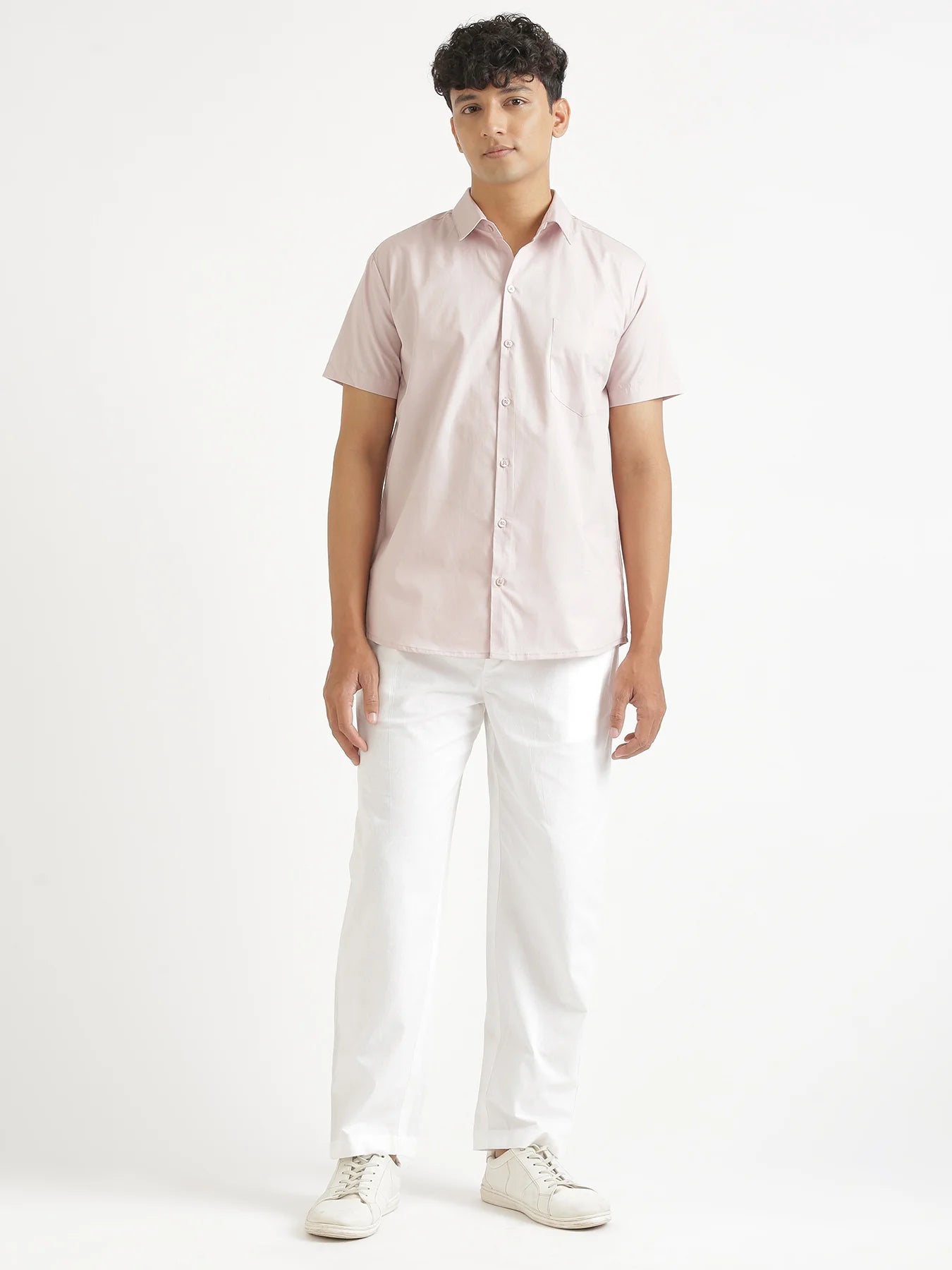 Men Mauve Pink Better Cotton Half Sleeve Shirt