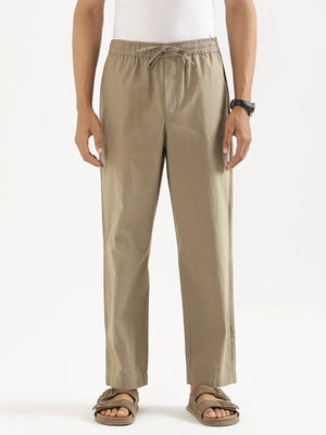 Men Khakhi Cotton Pant