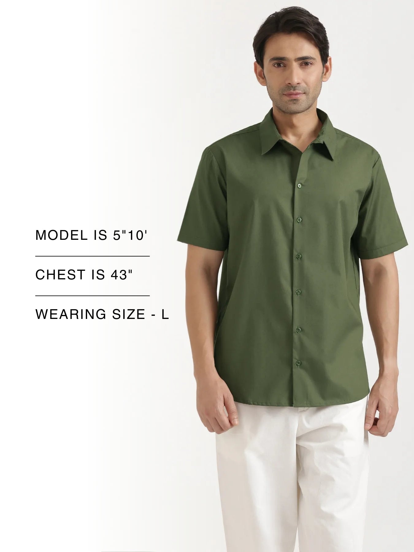 Men Forest Green Better Cotton Short Sleeve Shirt