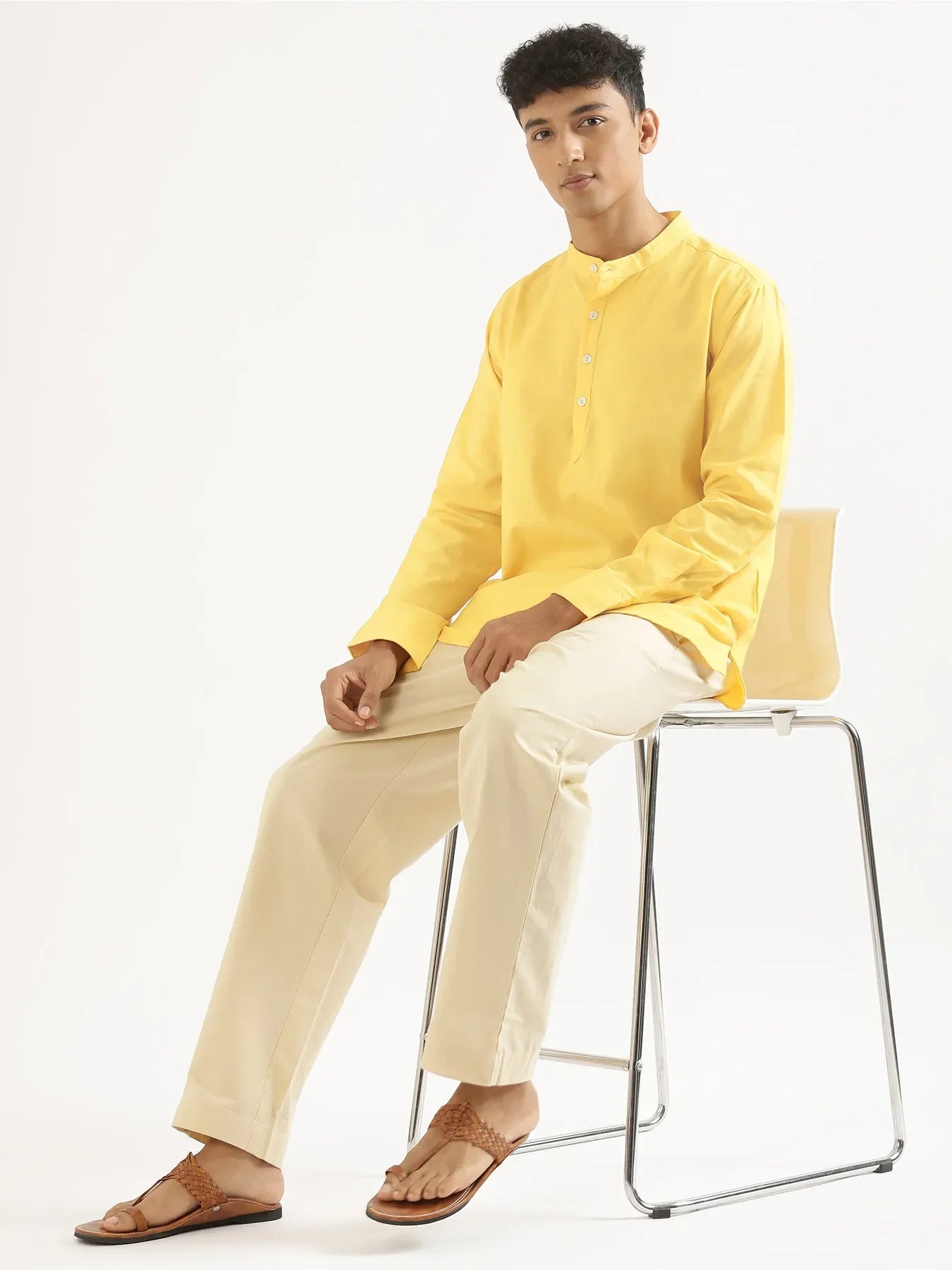 Pick Any 2 Men Airy Linen Long Kurta