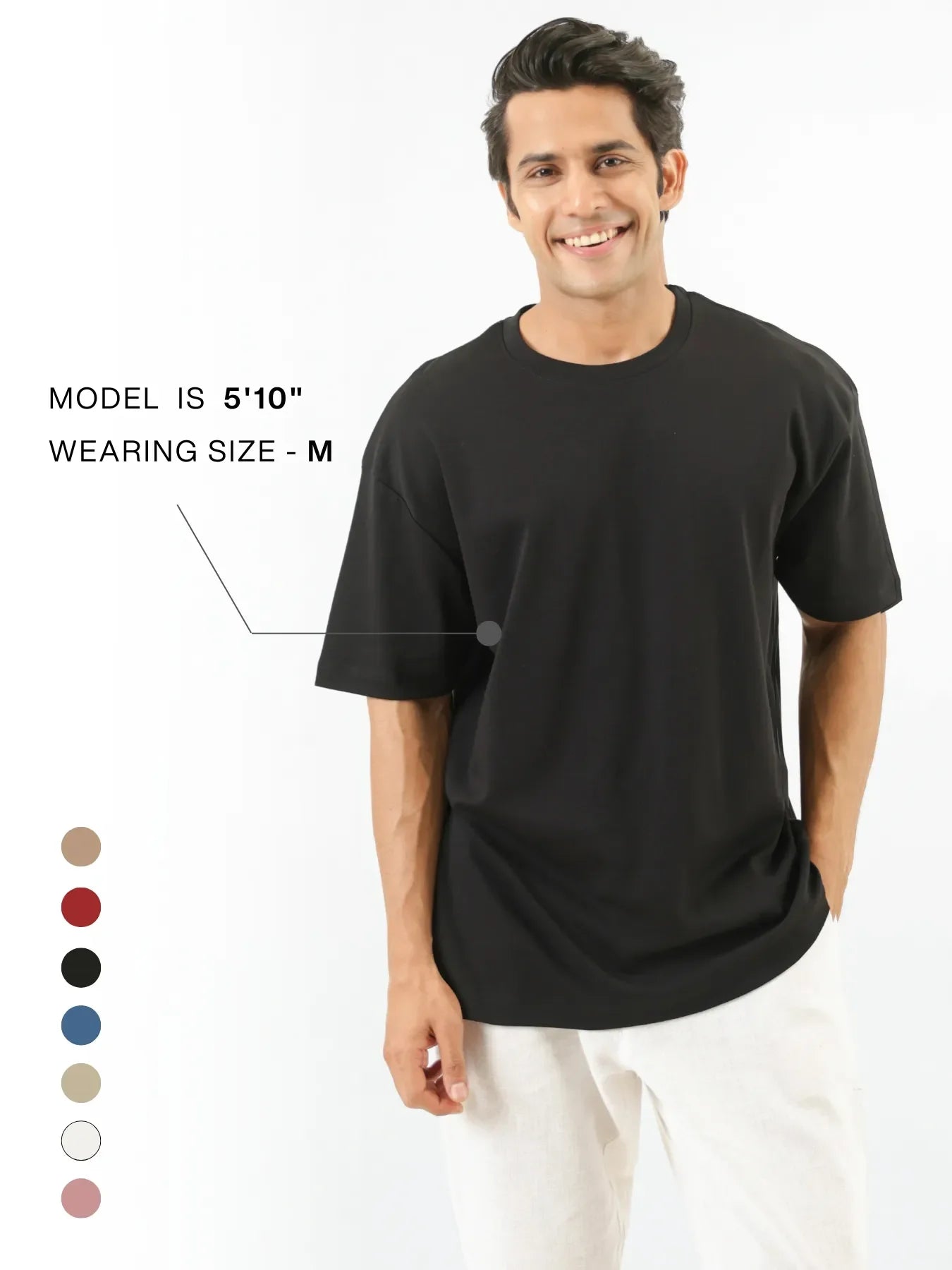 Unisex Black Oversized T-shirt