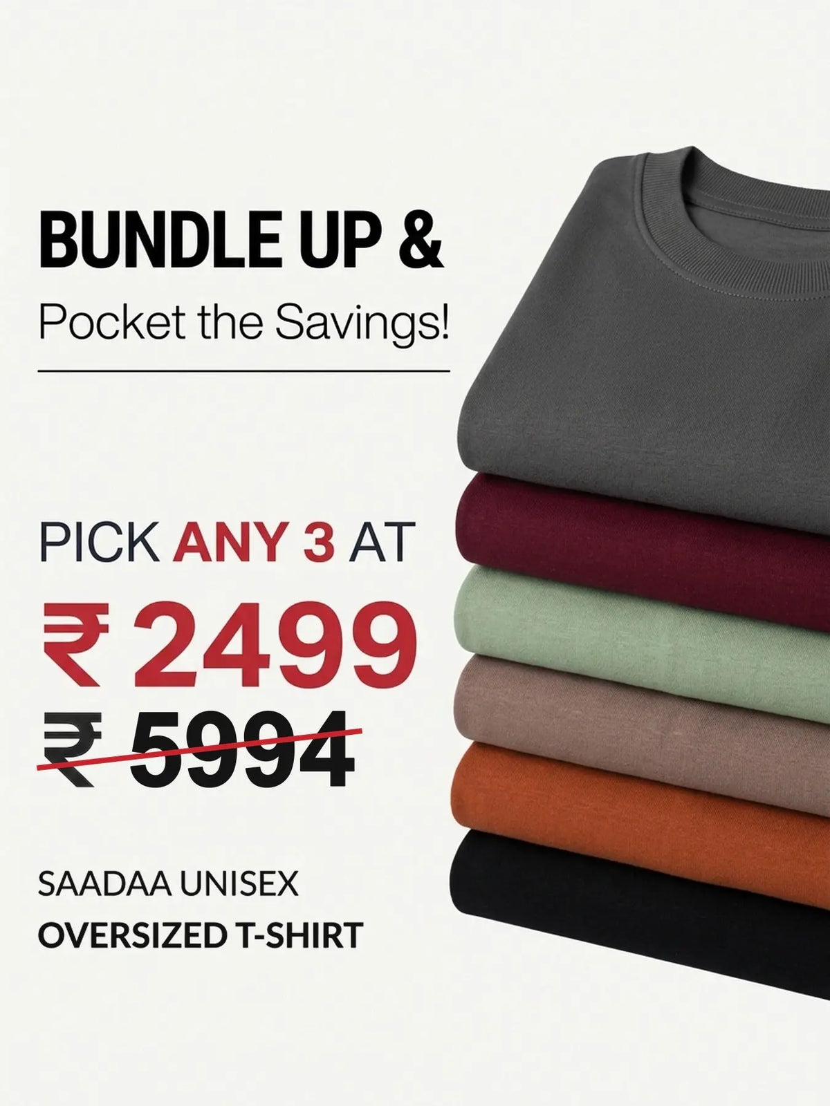 Pick Any 3 banner - Pick Any 3 Unisex Oversized T-Shirt