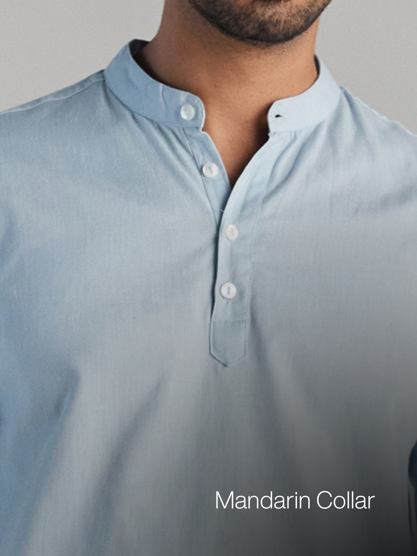 Men Sky Blue Airy Linen Short Kurta