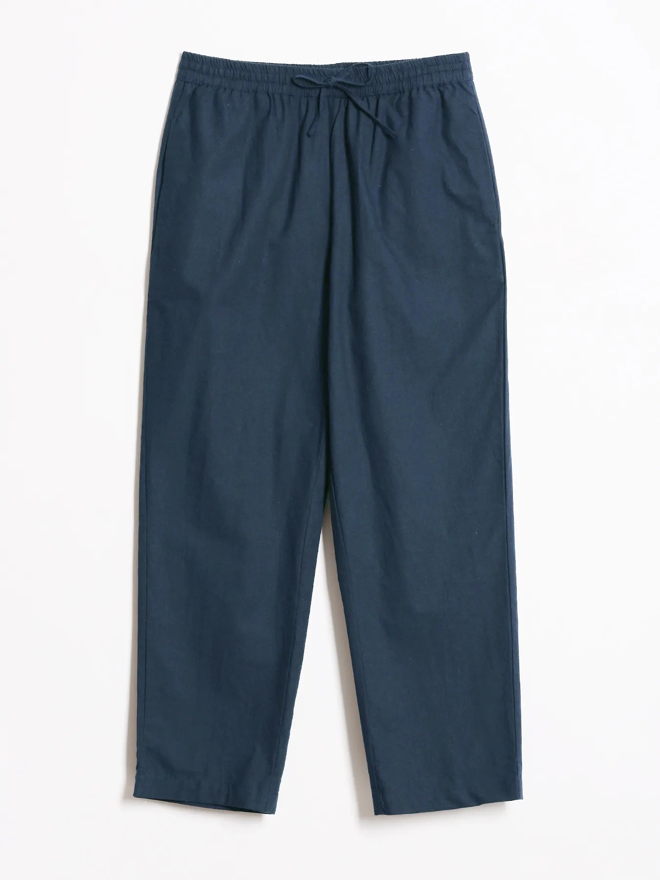Women Peacock Blue Cotton Straight Pant