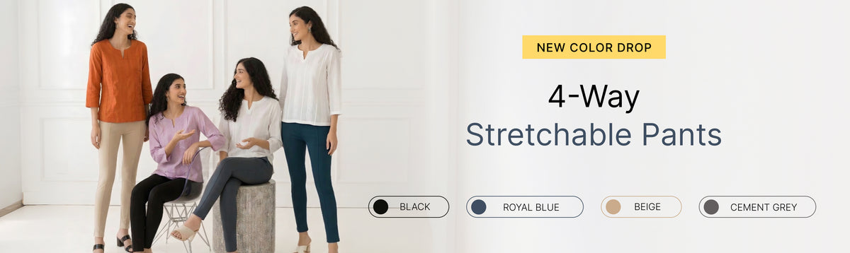Women 4-Way Scretchable Pants