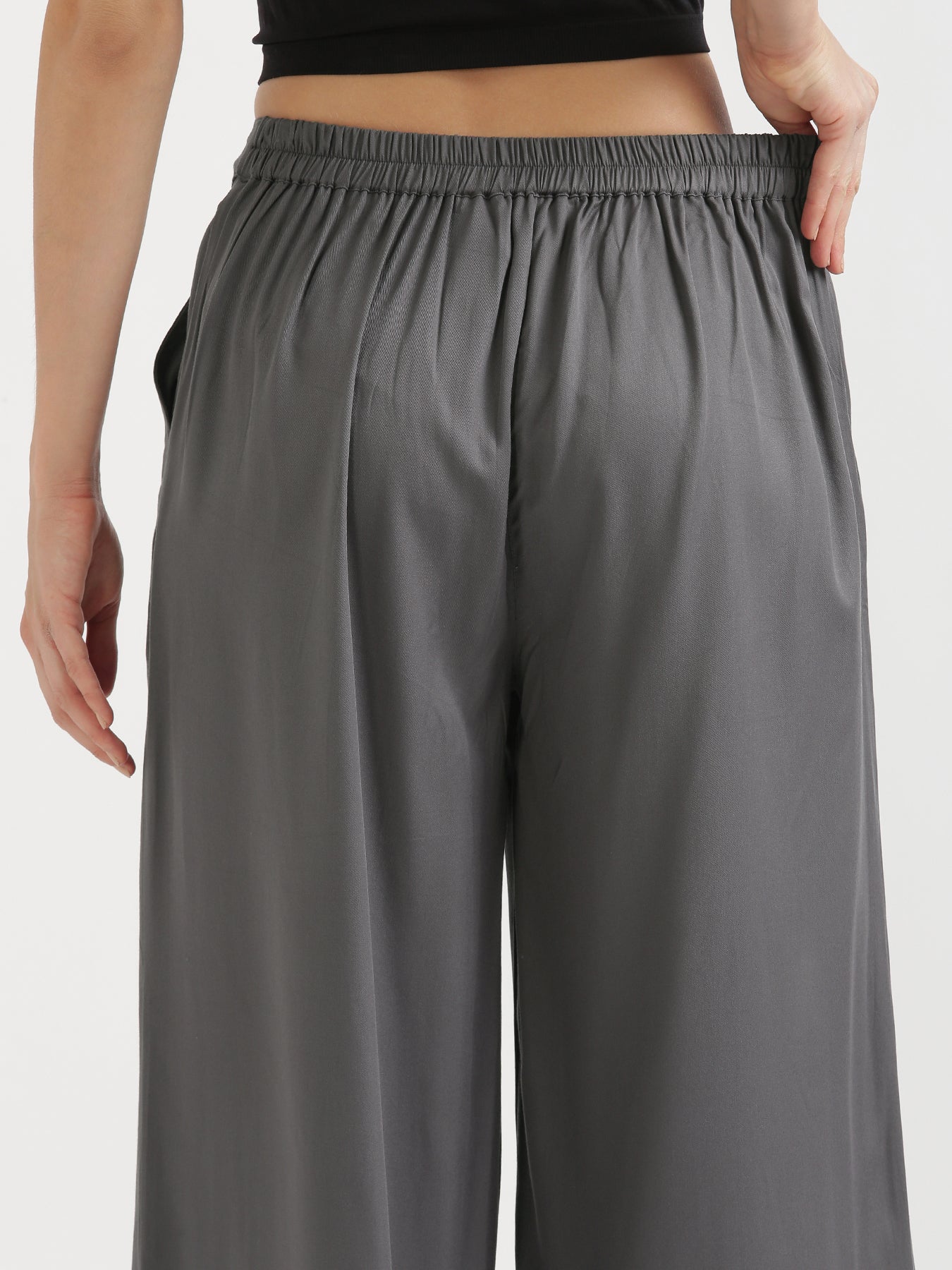 Grey Viscose Coord Set