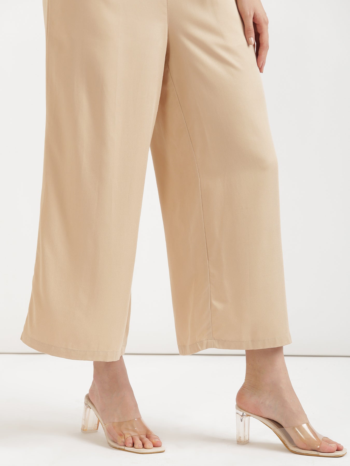Beige Viscose Coord Set