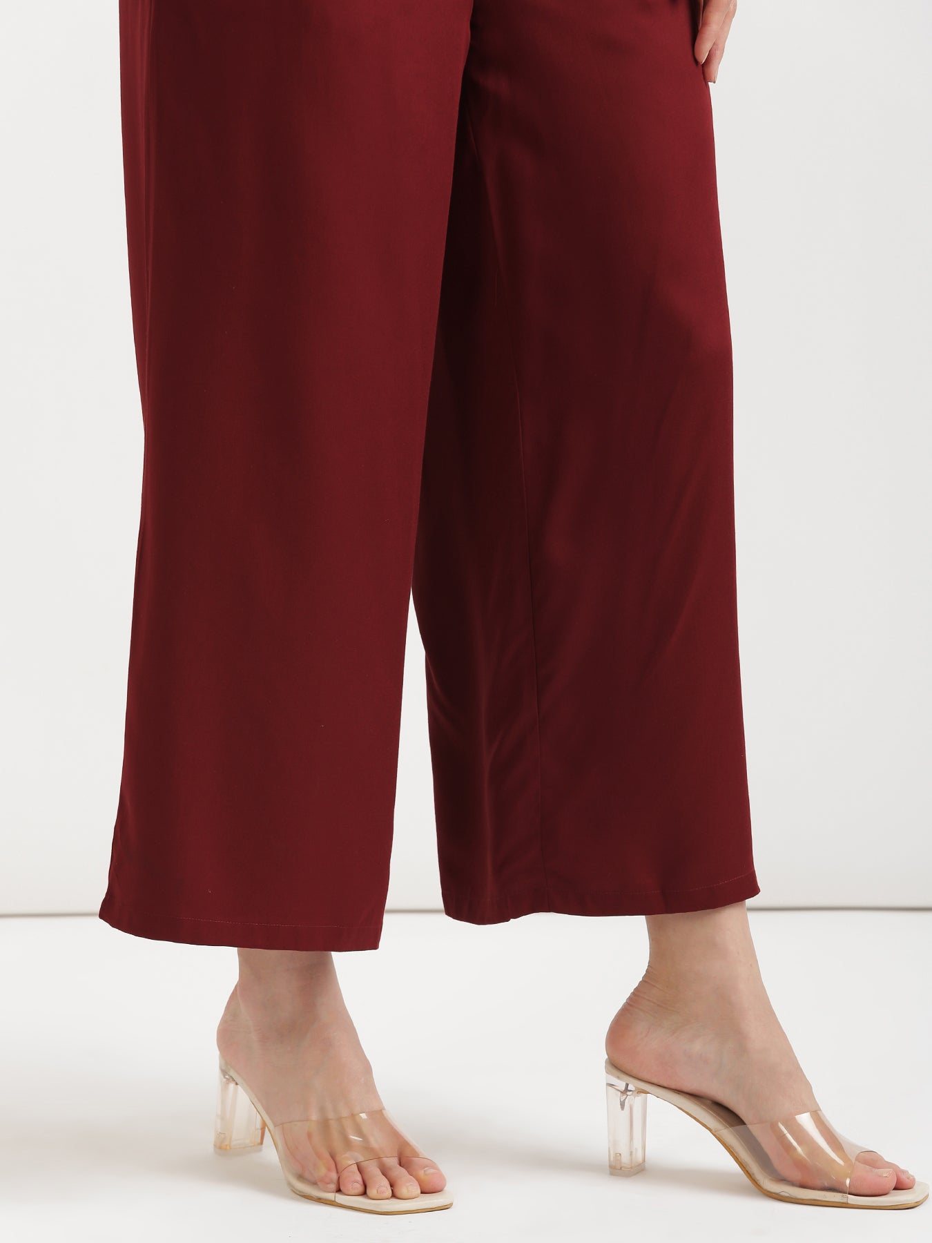 Maroon Viscose Coord Set