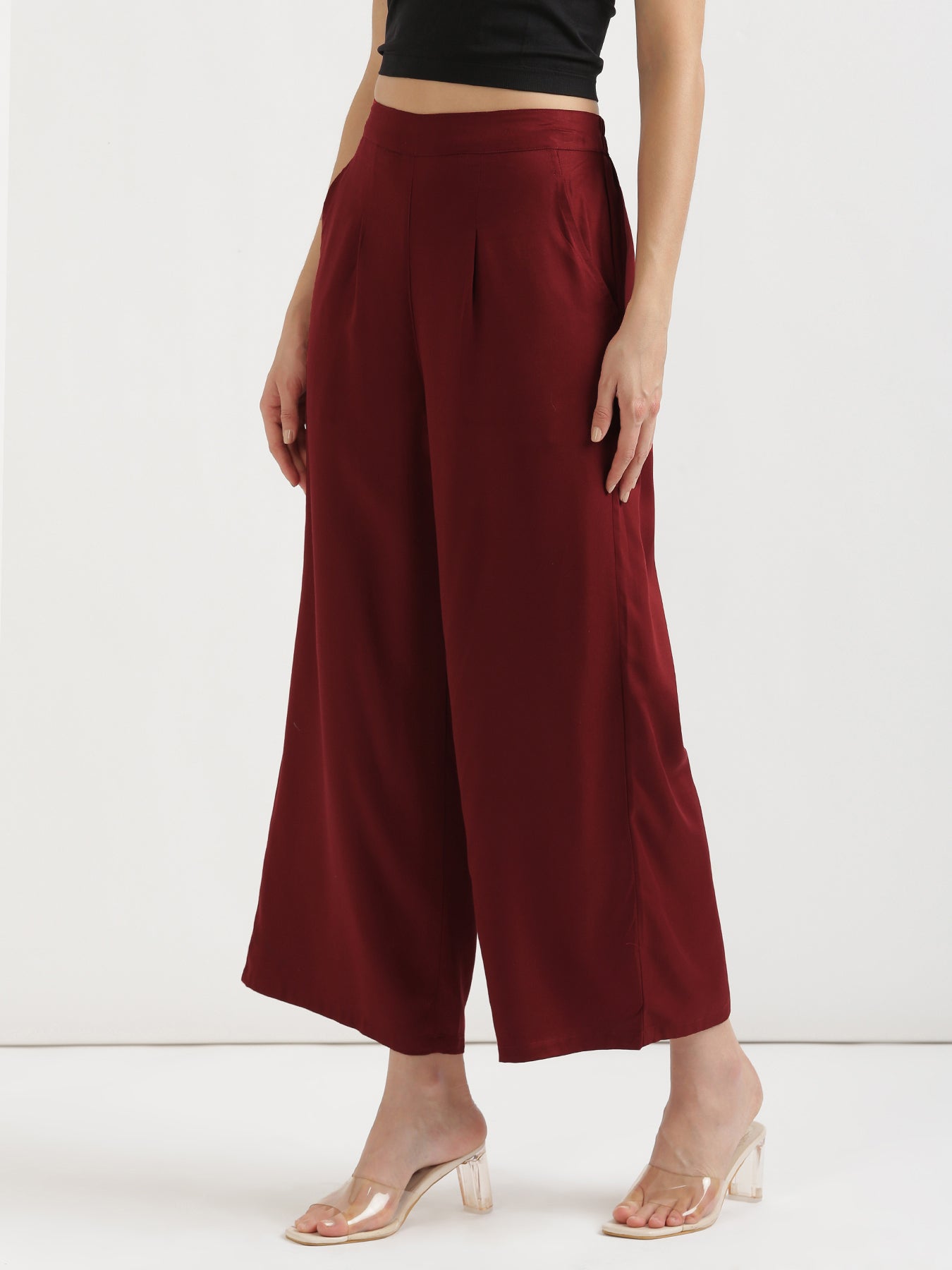 Maroon Viscose Coord Set