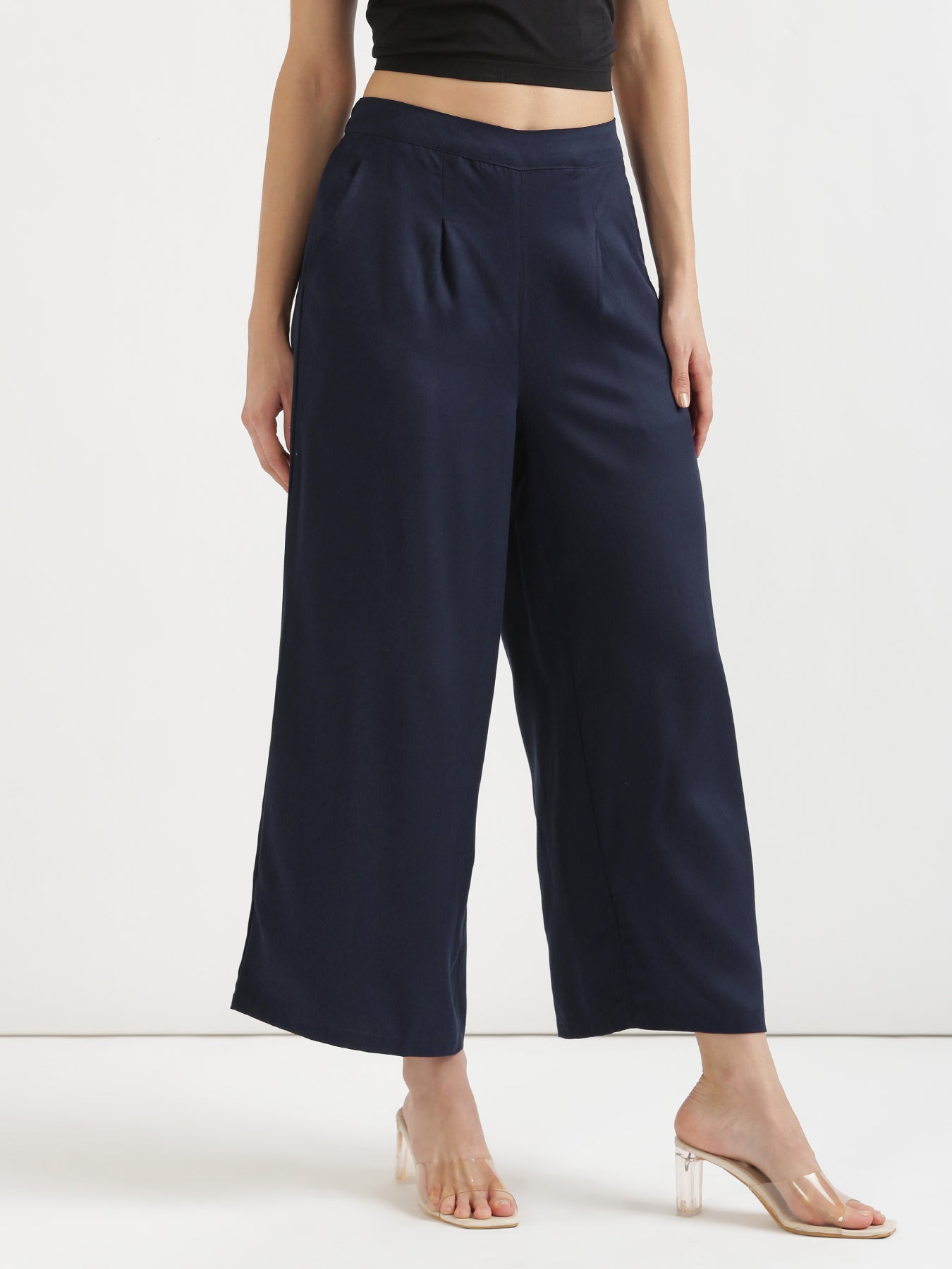 Navy Blue Viscose Coord Set