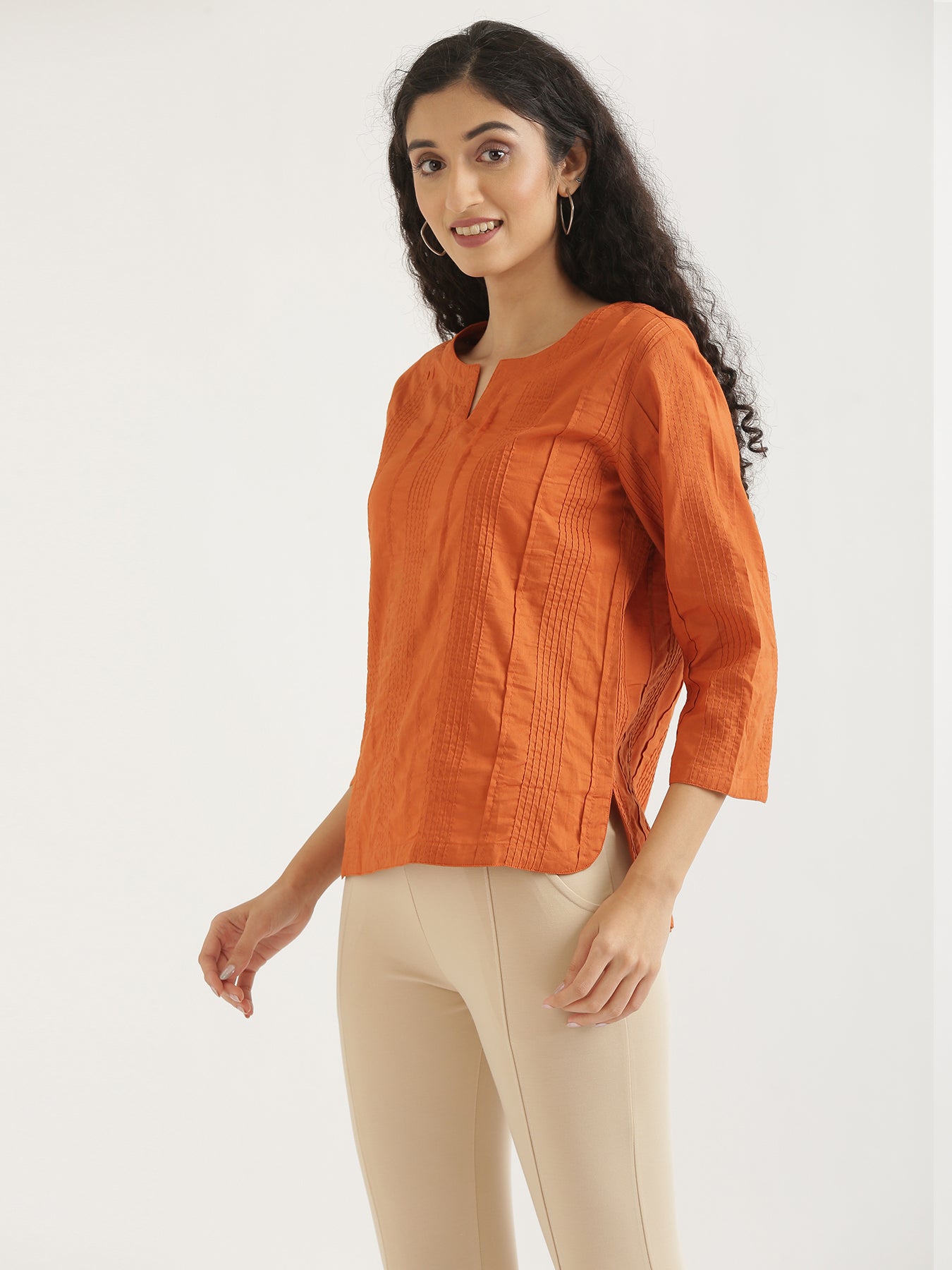Women Cinnamon Everyday Cotton Top