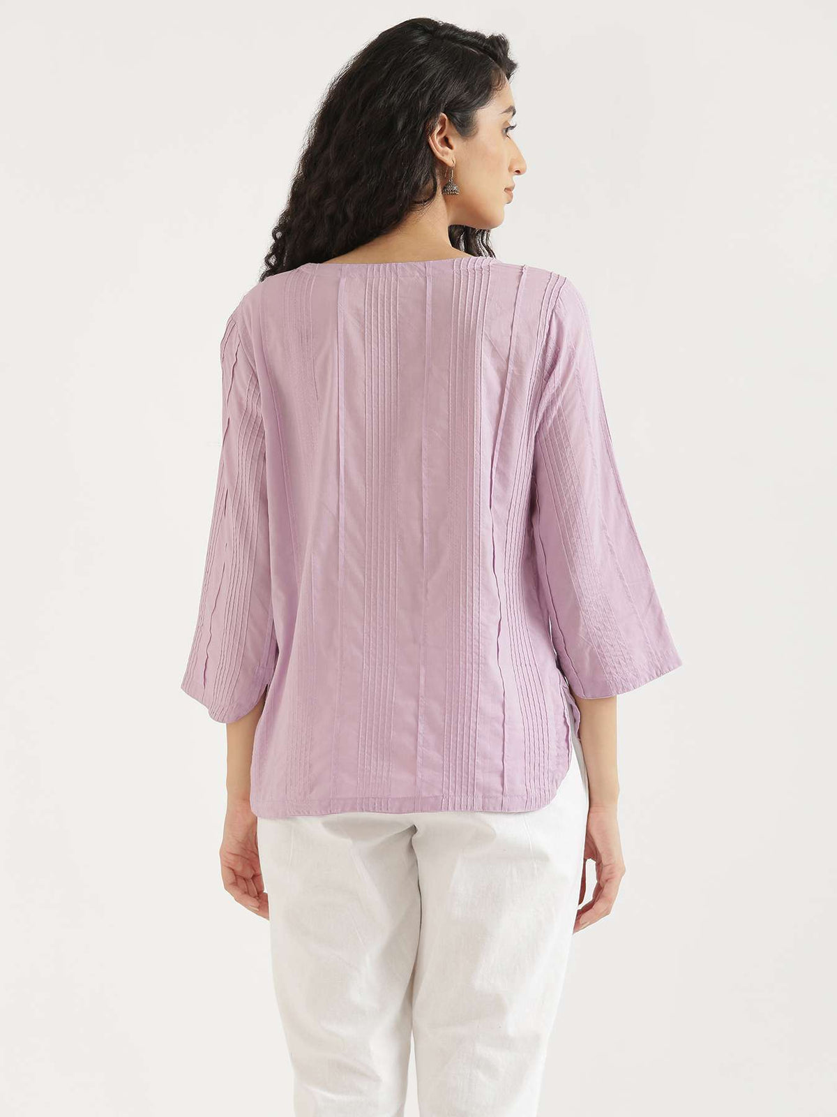 Women Lilac Everyday Cotton Top