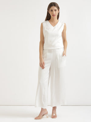 White Viscose Coord Set