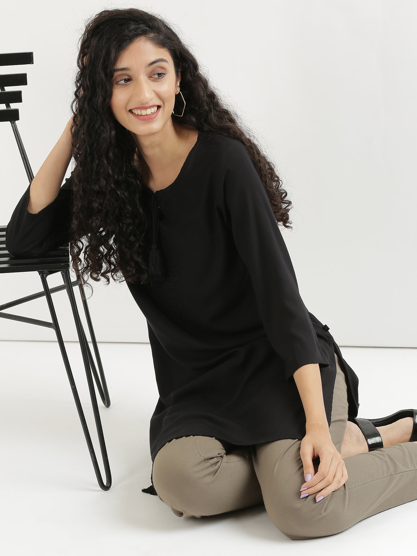 Women Grey Cotton Pant