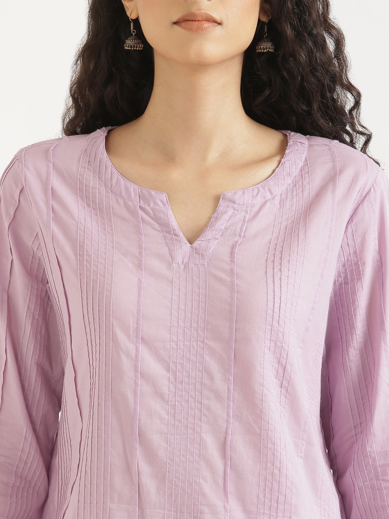 Women Lilac Everyday Cotton Top