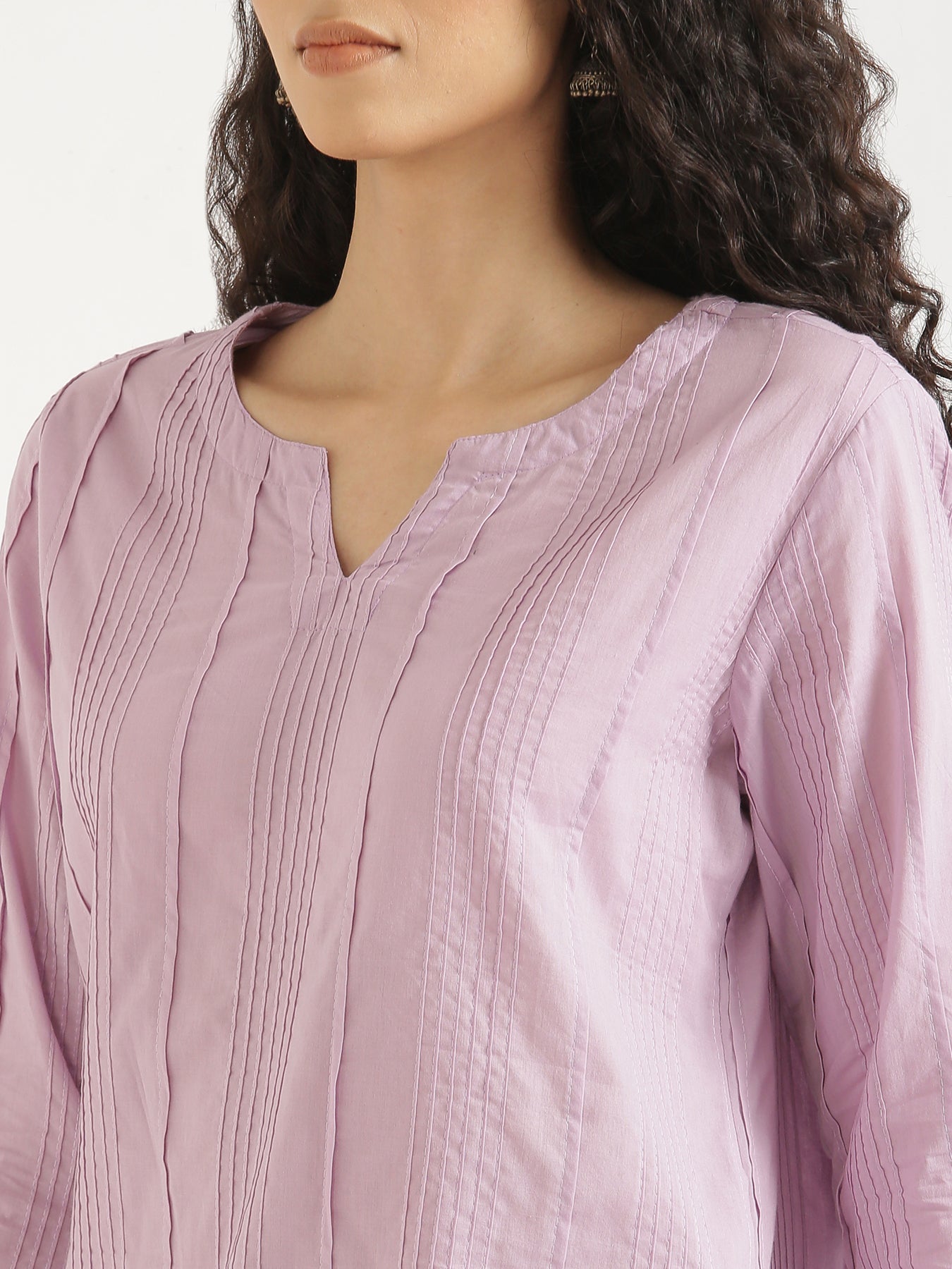 Women Lilac Everyday Cotton Top