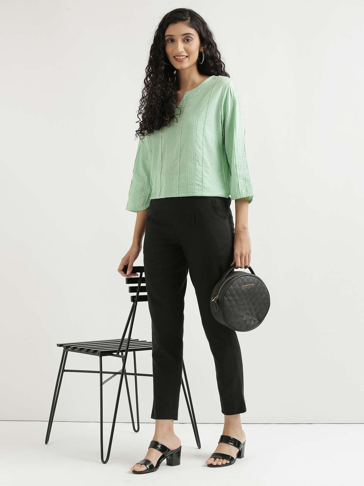 Women Mint Green Everyday Cotton Top