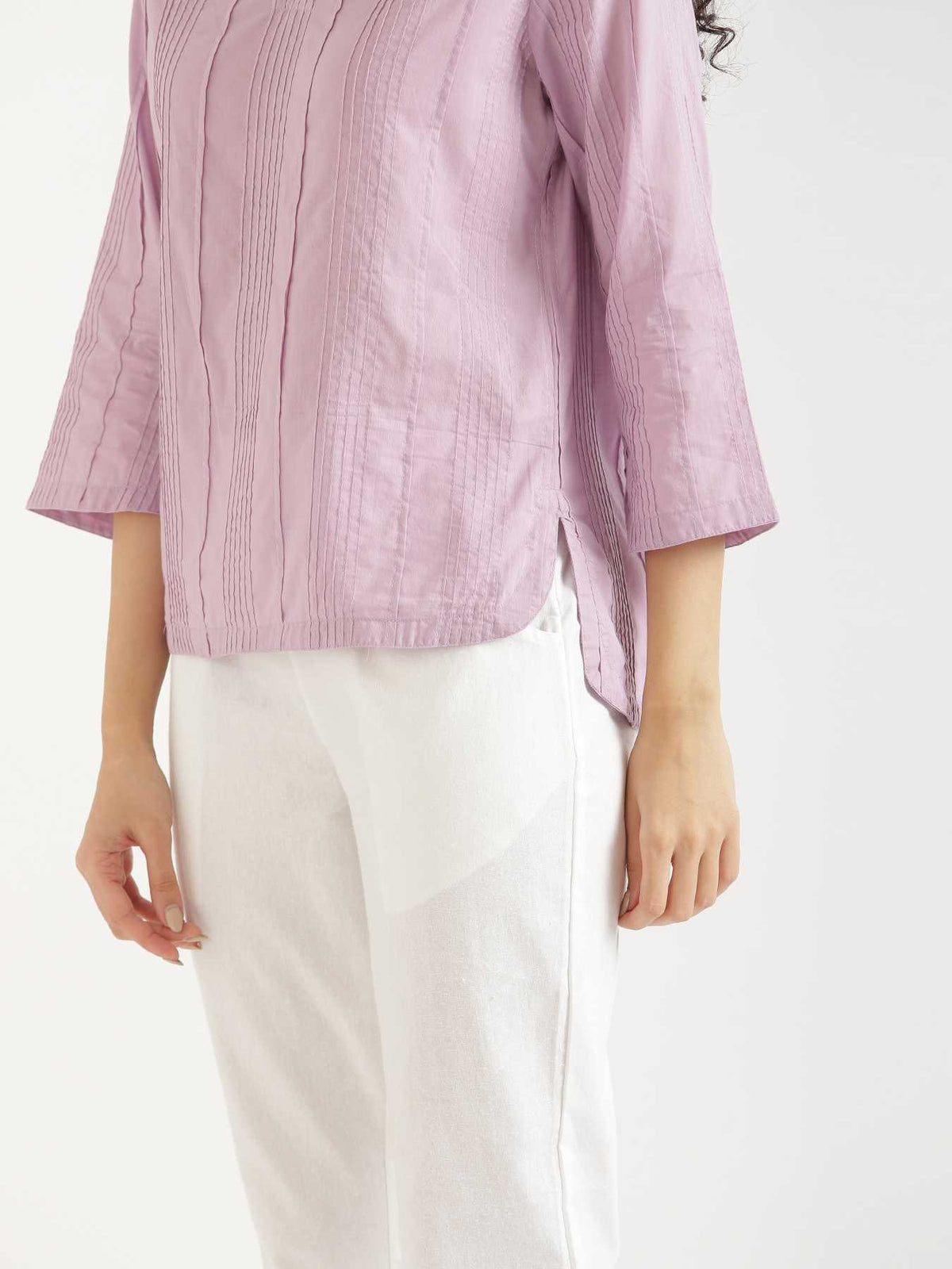 Women Lilac Everyday Cotton Top