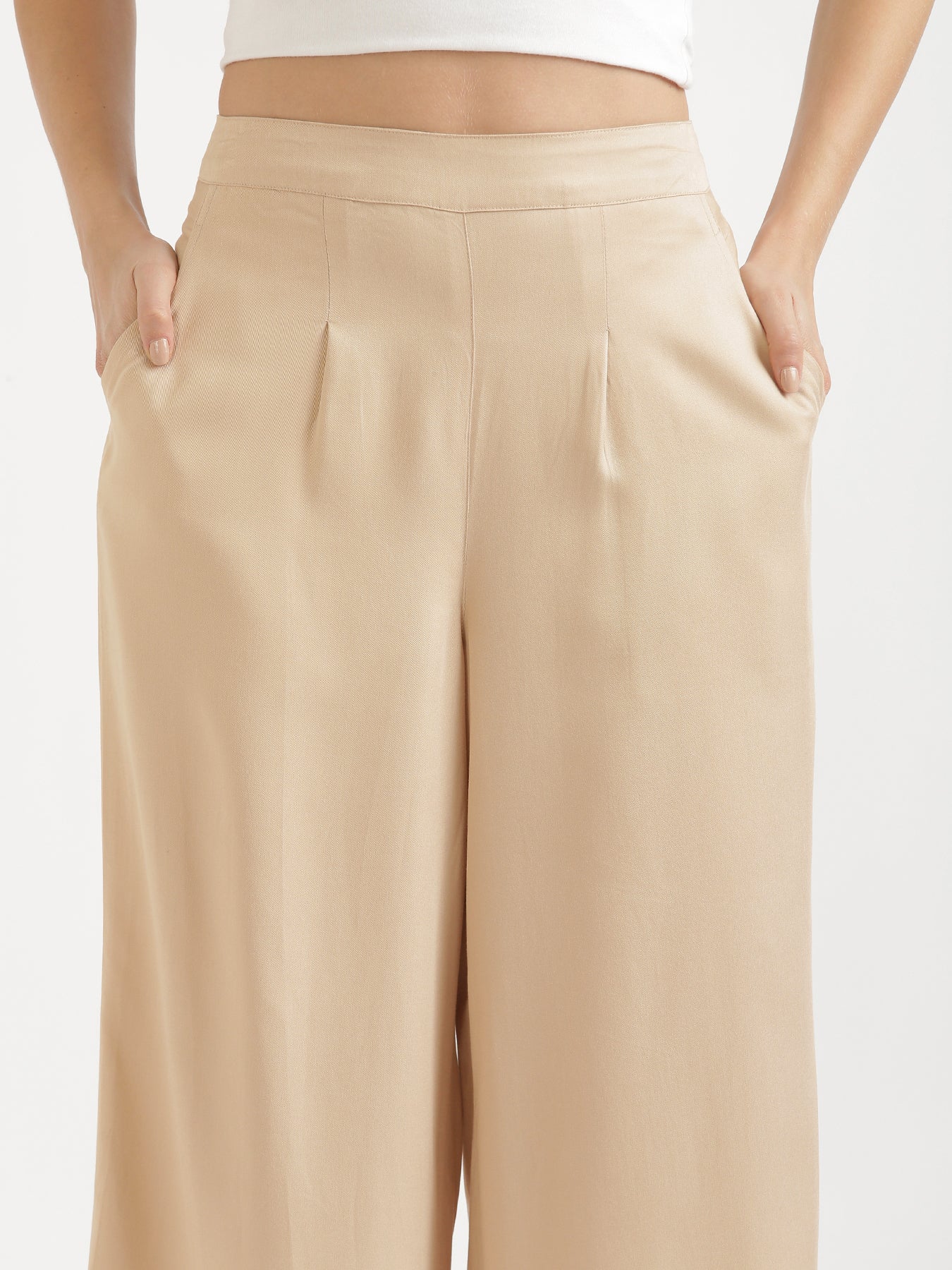 Beige Viscose Coord Set