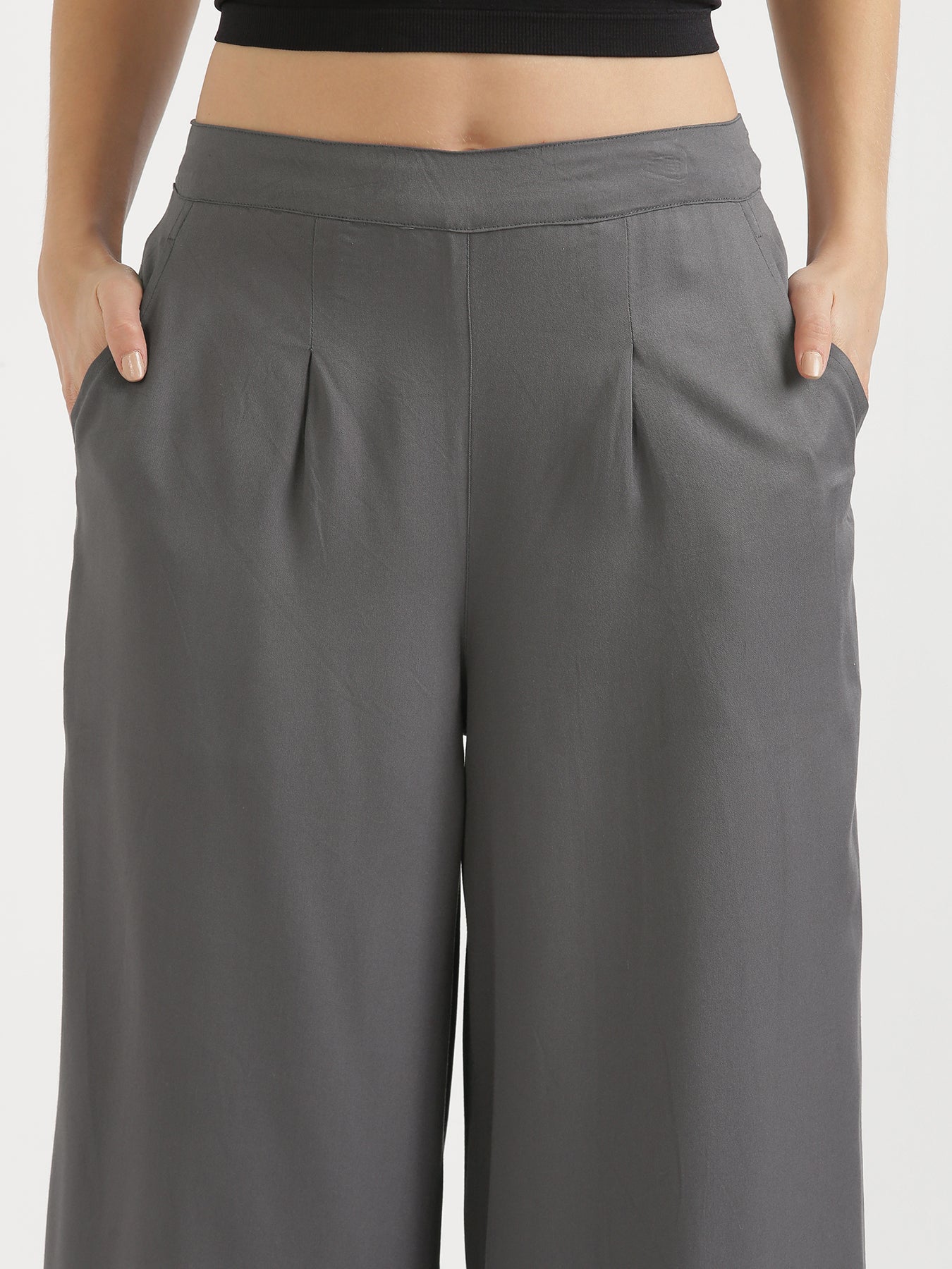 Grey Viscose Coord Set