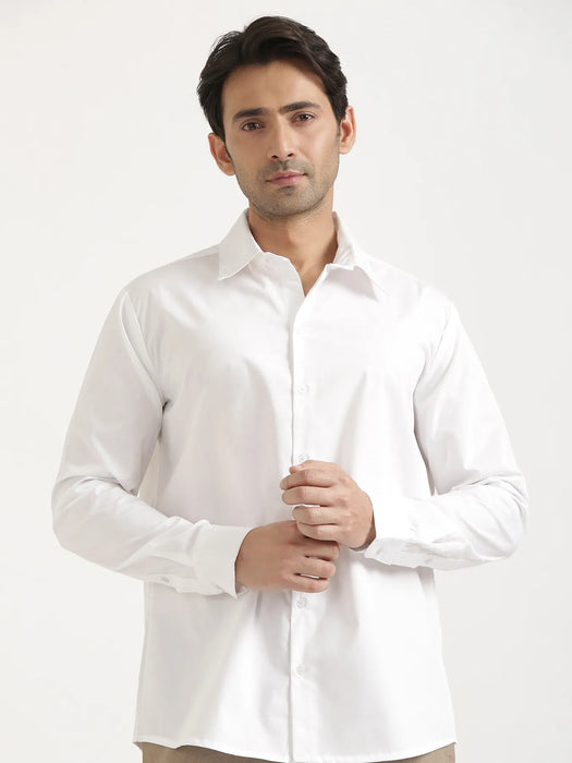 Men White Better Cotton Full Sleeve Shirt