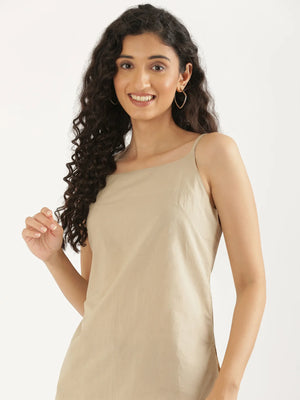 Women Nude Cotton Camisole Top