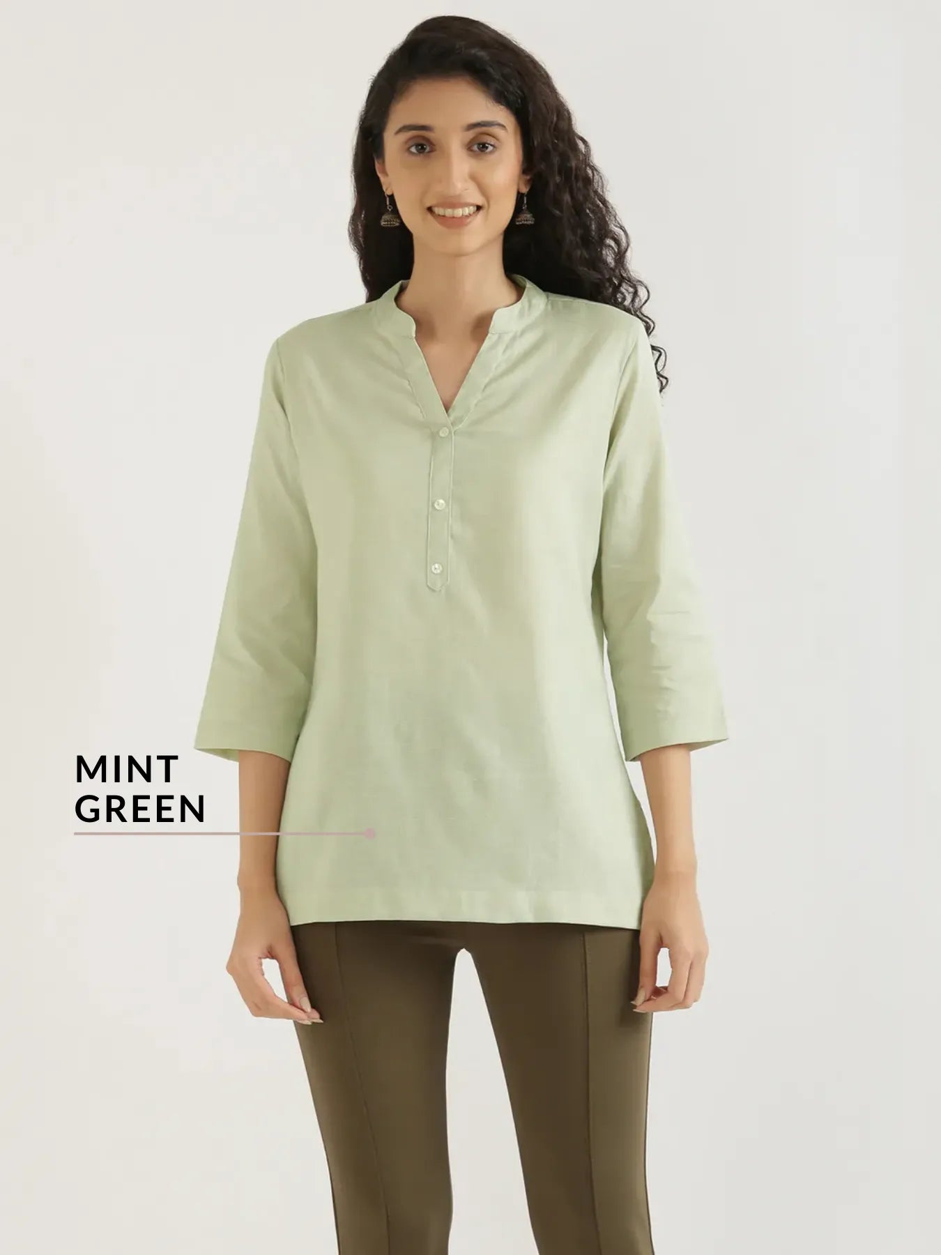 Pick Any 2 Women Airy Linen Short Kurta