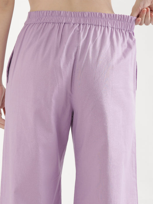 Lilac Airy Linen Coord Set