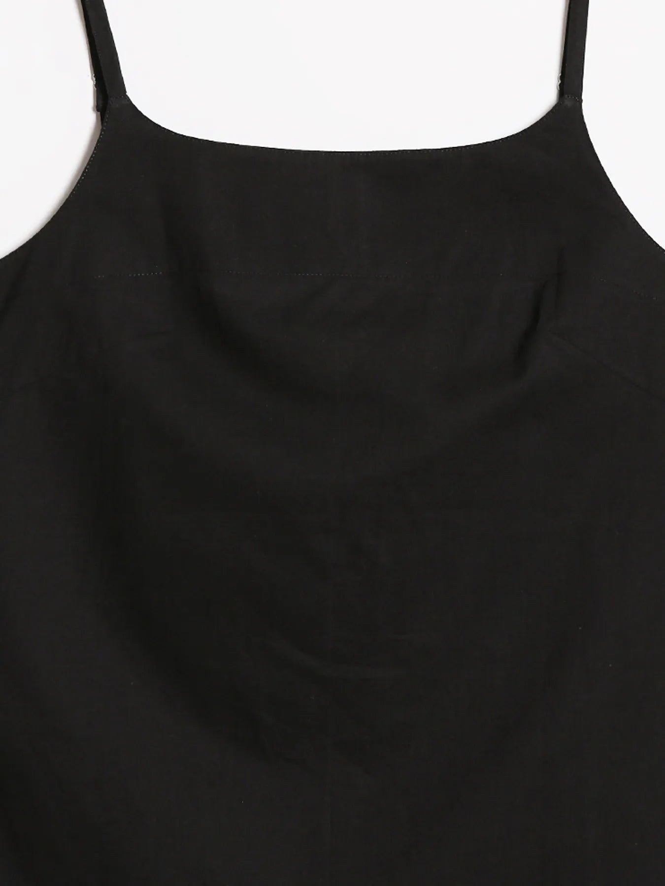Women Black Cotton Camisole Top