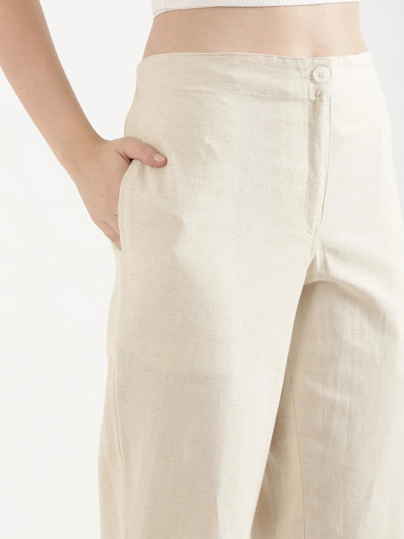 Ecru Airy Linen Co-ord Set