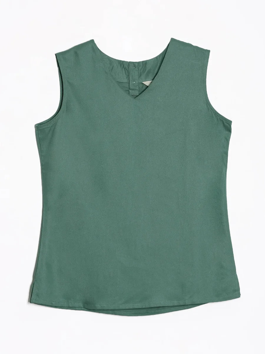 Women Jade V-Neck Sleeveless Top