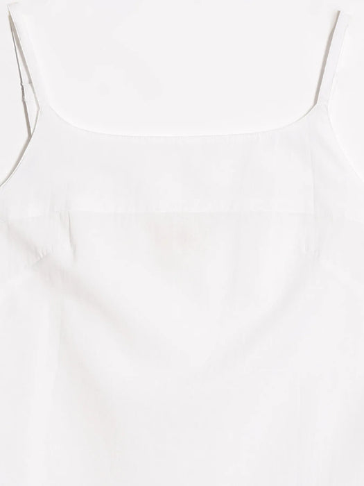 Women White Cotton Camisole Top