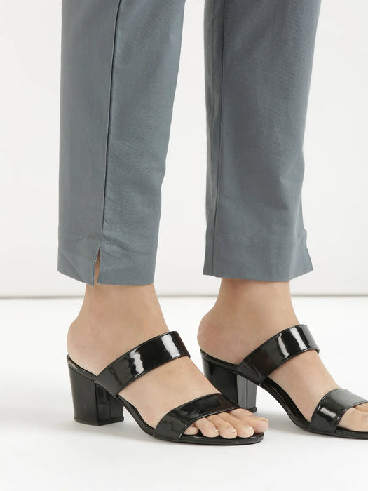 Women Cement Grey Cotton Pant