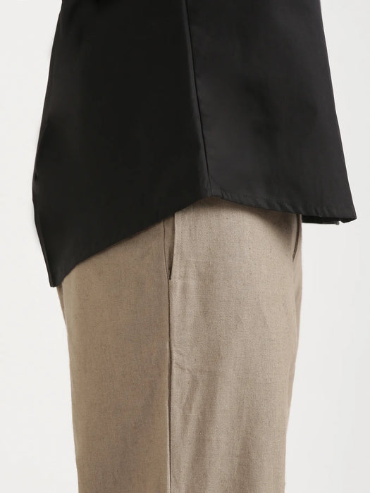 Men Black Better Cotton Full Sleeve Shirt