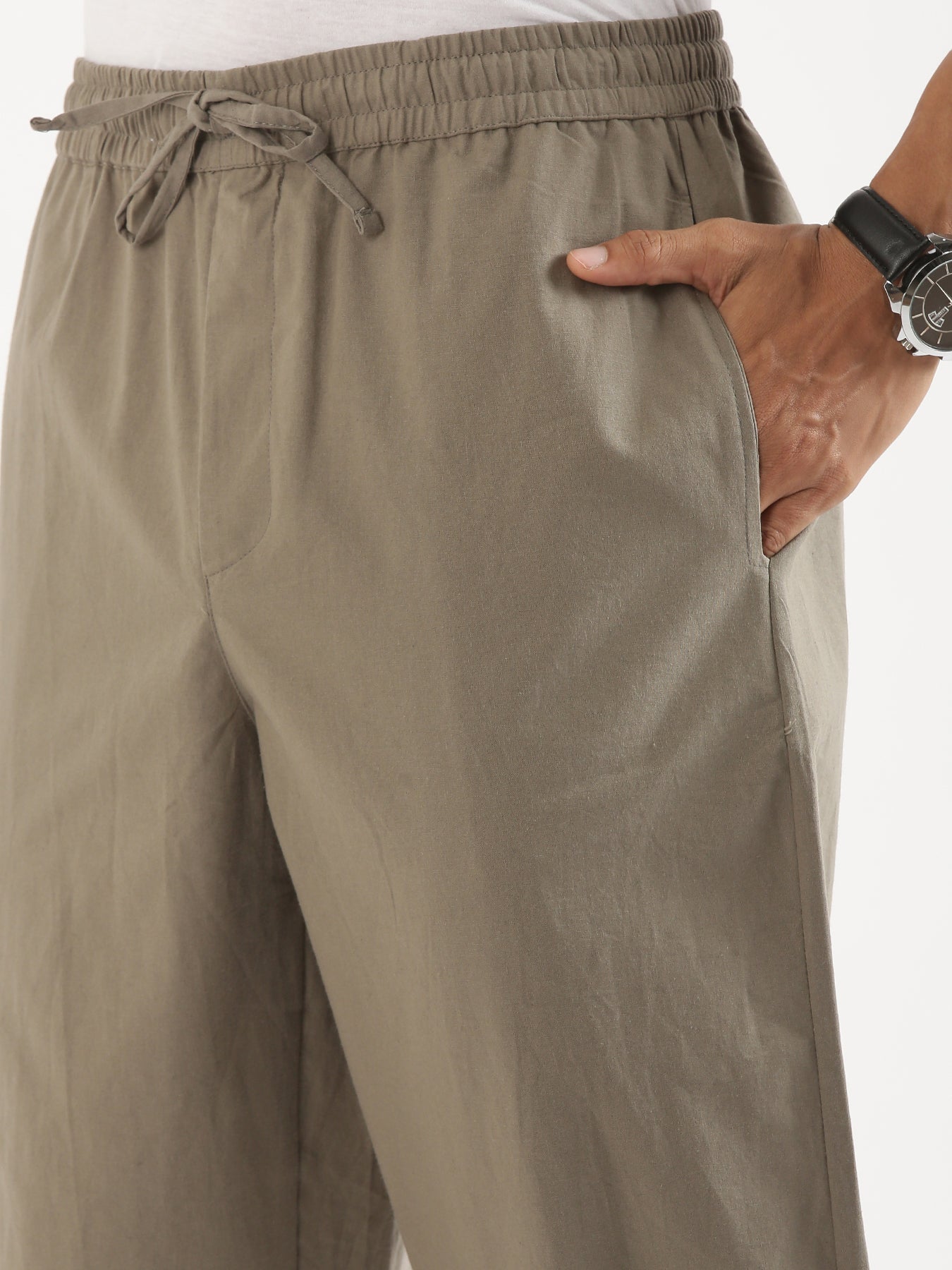 Men Grey Cotton Pant