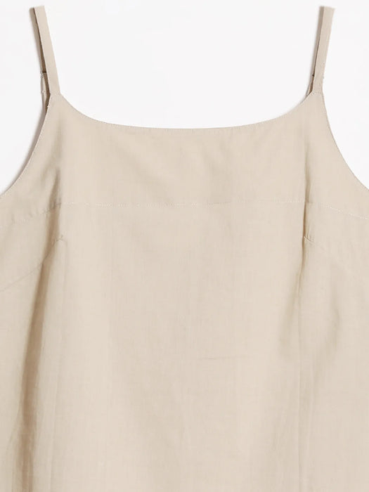 Women Nude Cotton Camisole Top