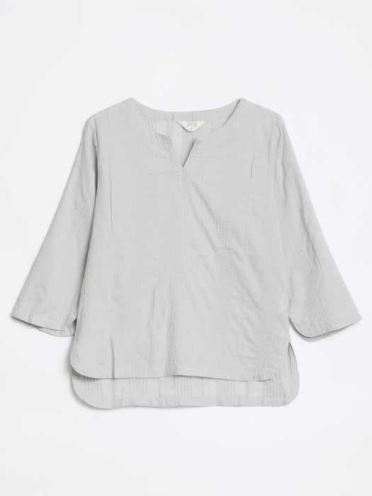 Women Grey Everyday Cotton Top