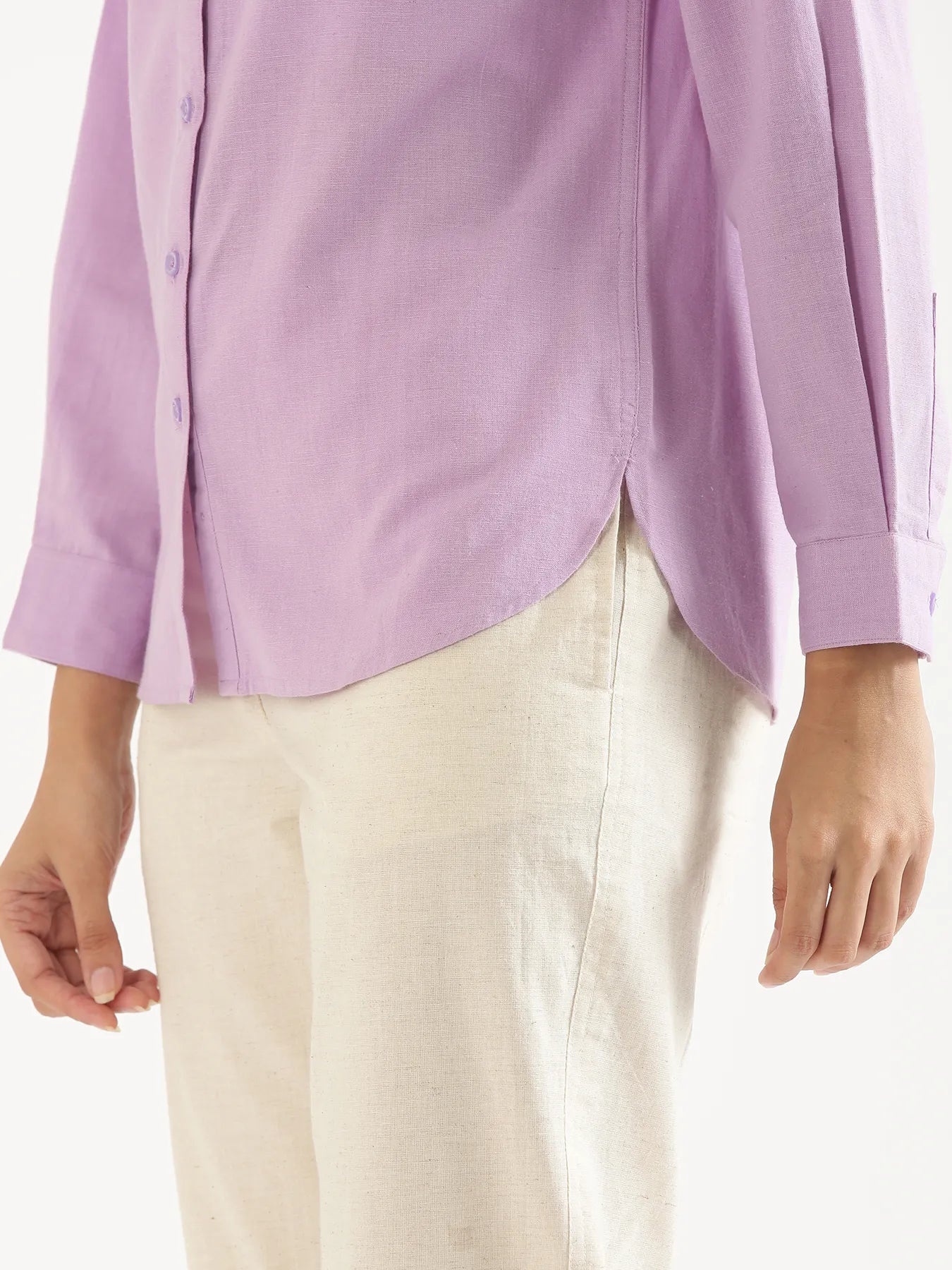 Women Lilac Airy-Linen Shirt